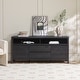 preview thumbnail 1 of 32, Walker Edison Farmhouse Rustic Solid Oak Wood 65" Sideboard with Storage Black