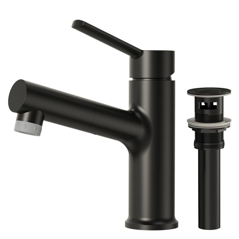 Single Handle Single Hole Bathroom Faucet with Pop‑Up Drain