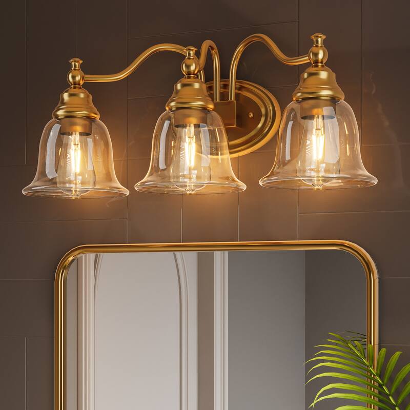 3-Light Bathroom Light Fixtures, Modern Vanity Light