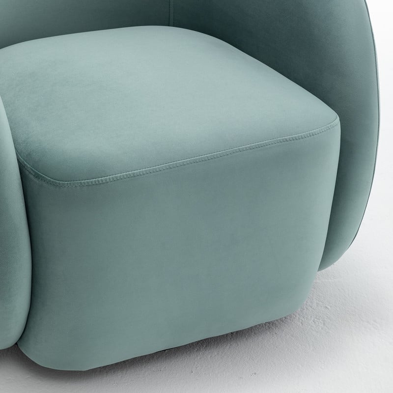 SEYNAR Modern Glam Velvet Upholstered 360 Degree Swivel Accent Armchair Set of 2