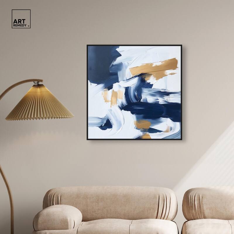 Azure and Gold Canvas by Art Remedy