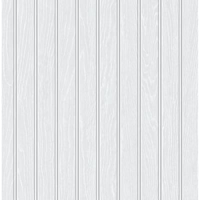 Seabrook Designs Faux Beadboard Prepasted Wallpaper - 20.5 in. W x 33 ft. L