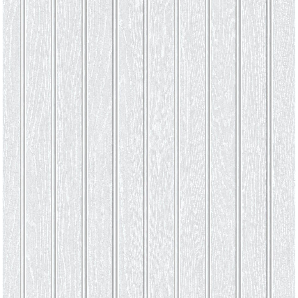 Seabrook Designs Faux Beadboard Prepasted Wallpaper - 20.5 in. W x 33 ft. L