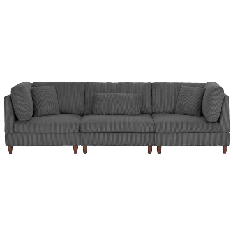 80.3" W Upholstered 3-Piece Sectional Modular Sofa