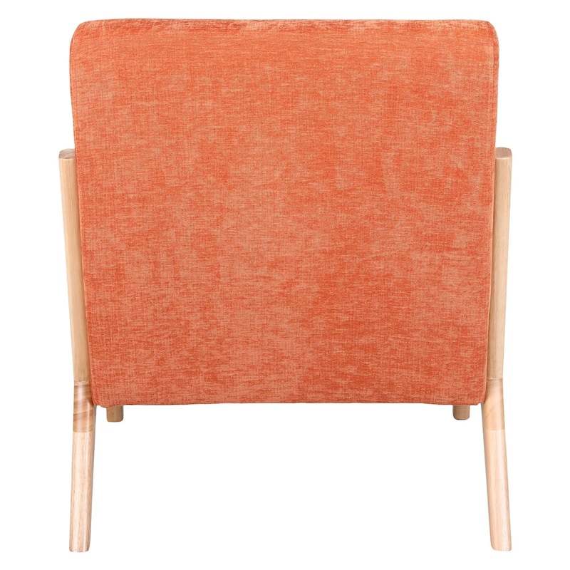 Armchair Solid Wood Frame Accent Chair with Detachable Lumbar Pillow Living Room Chairs