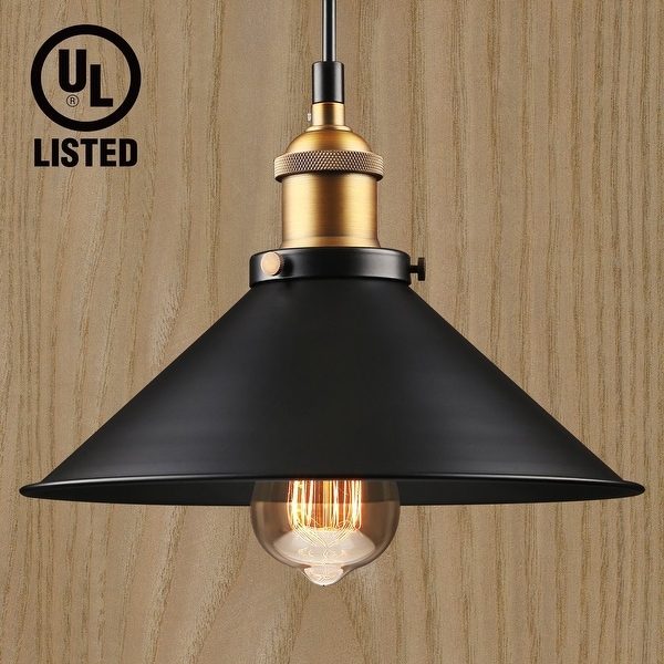 1 Light Industrial Hanging Pendant Light,Retro Vintage Style,E26 Base,UL-listed