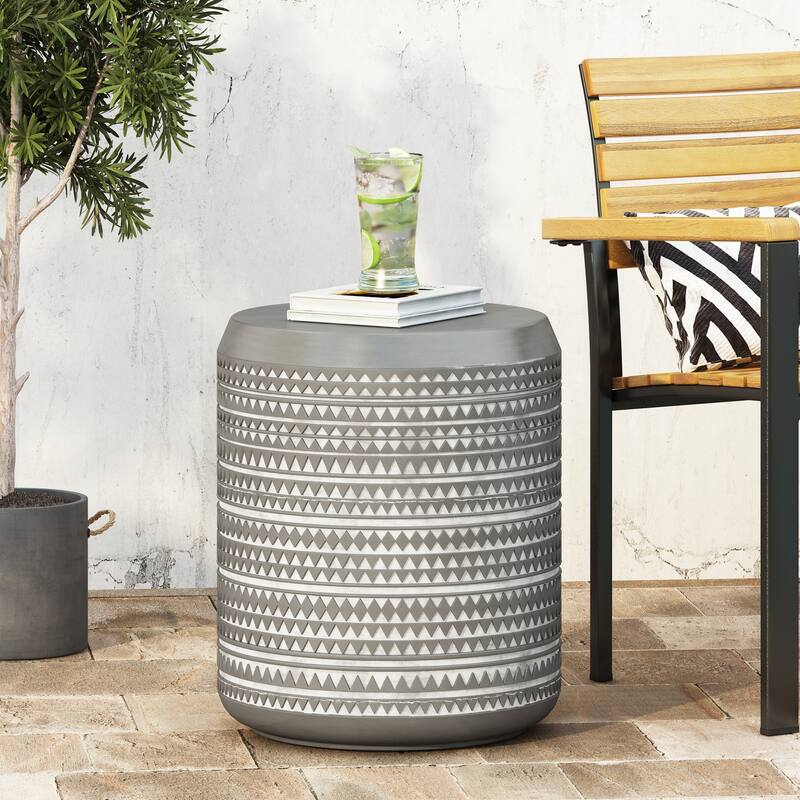 Ardson Outdoor Lightweight Concrete Side Table by Christopher Knight Home