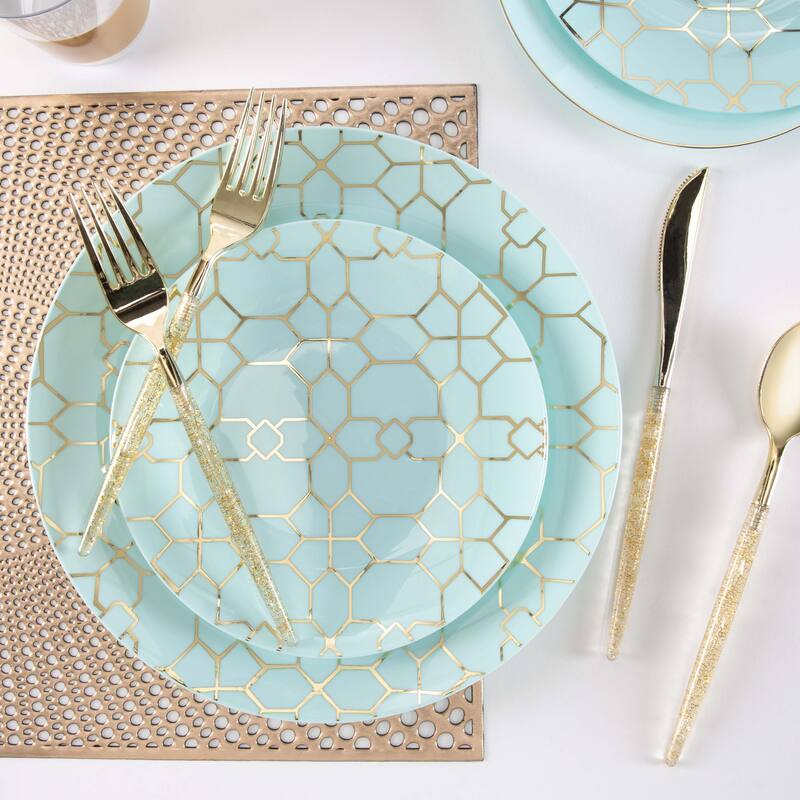 Home Details 4 Pack Santorini Metallic Placemat