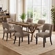 preview thumbnail 57 of 62, Set of 2/4/6 Modern Fabric Upholstered Dining Room Chair Kitchen Chairs with Wood legs Set of 6 - Brown