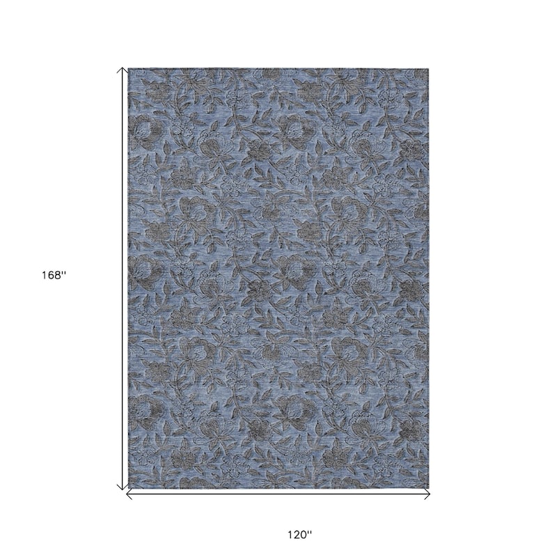 HomeRoots Floral Transitional Rectangle Outdoor Rug