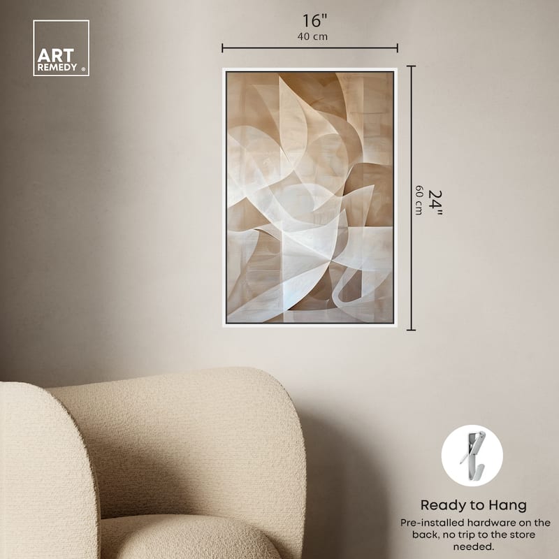 Art Remedy Scattered Thoughts Framed Abstract Shapes 1 Piece Canvas Wall Art