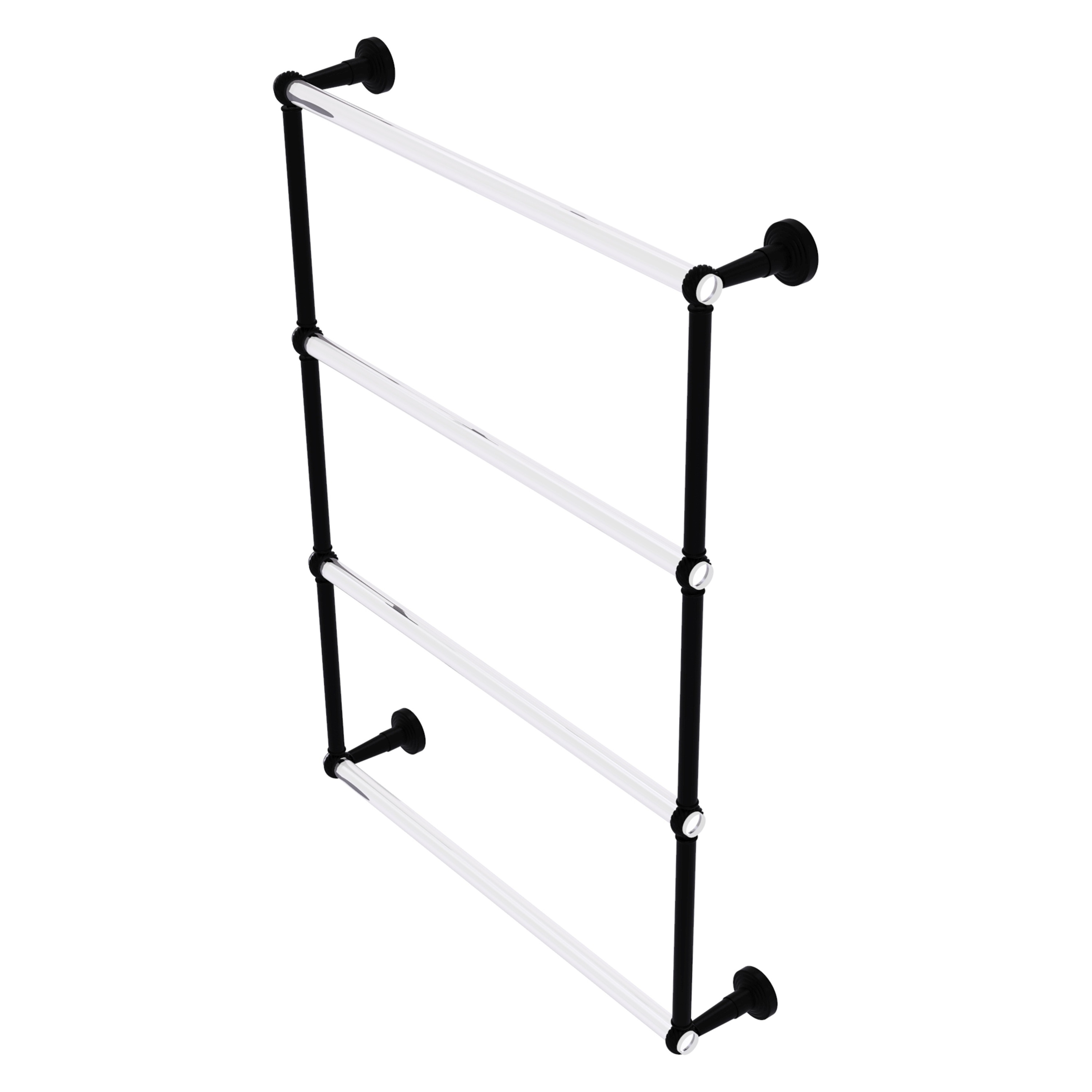 Allied Brass Pacific Beach Collection 4 Tier 24 Inch Ladder Towel Bar with Twisted Accents