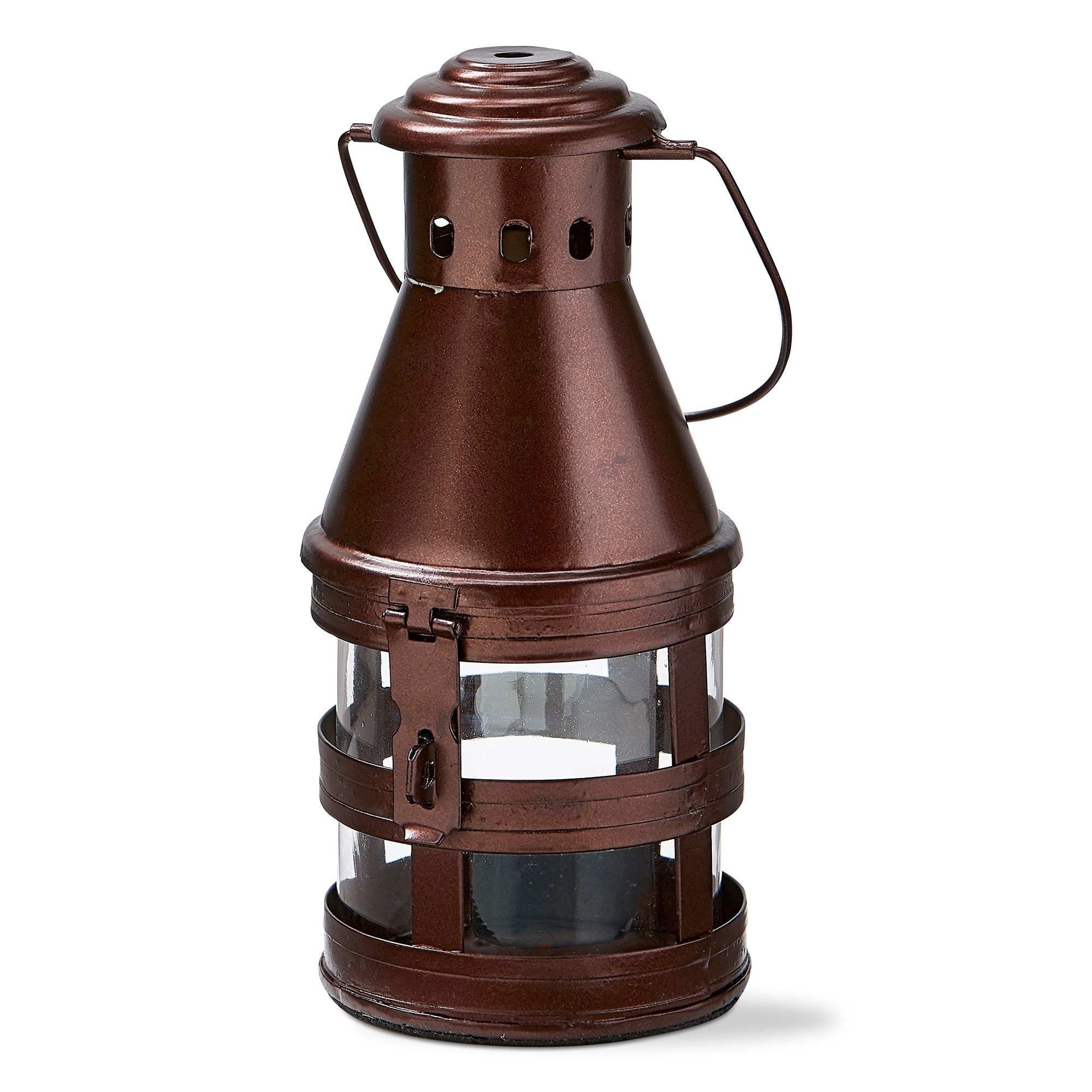 Fireside Bronze Lantern Candle Holder - 8.5" H Metal Decorative Lantern for Everyday Use