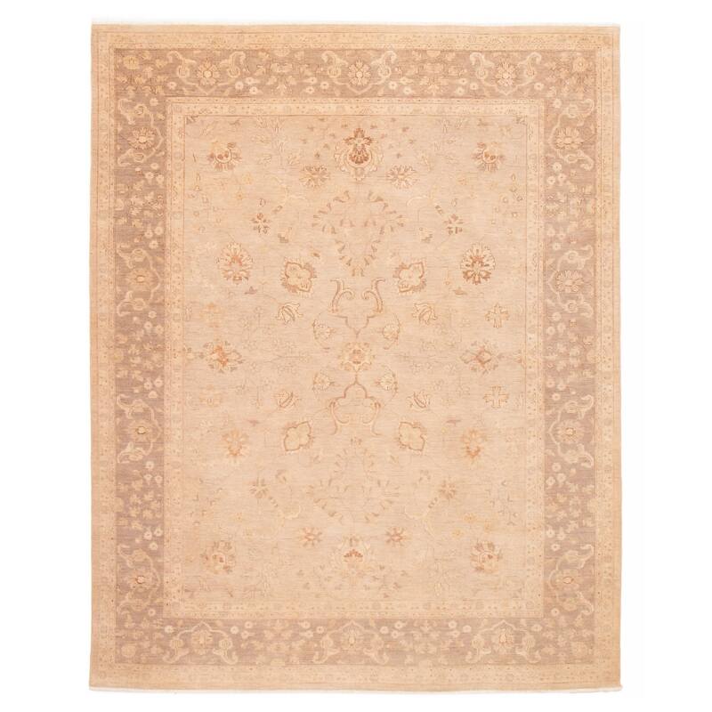 ECARPETGALLERY Hand-knotted Chobi Finest Beige Wool Rug - 8'11 x 11'8 - Beige - 8'11 x 11'8