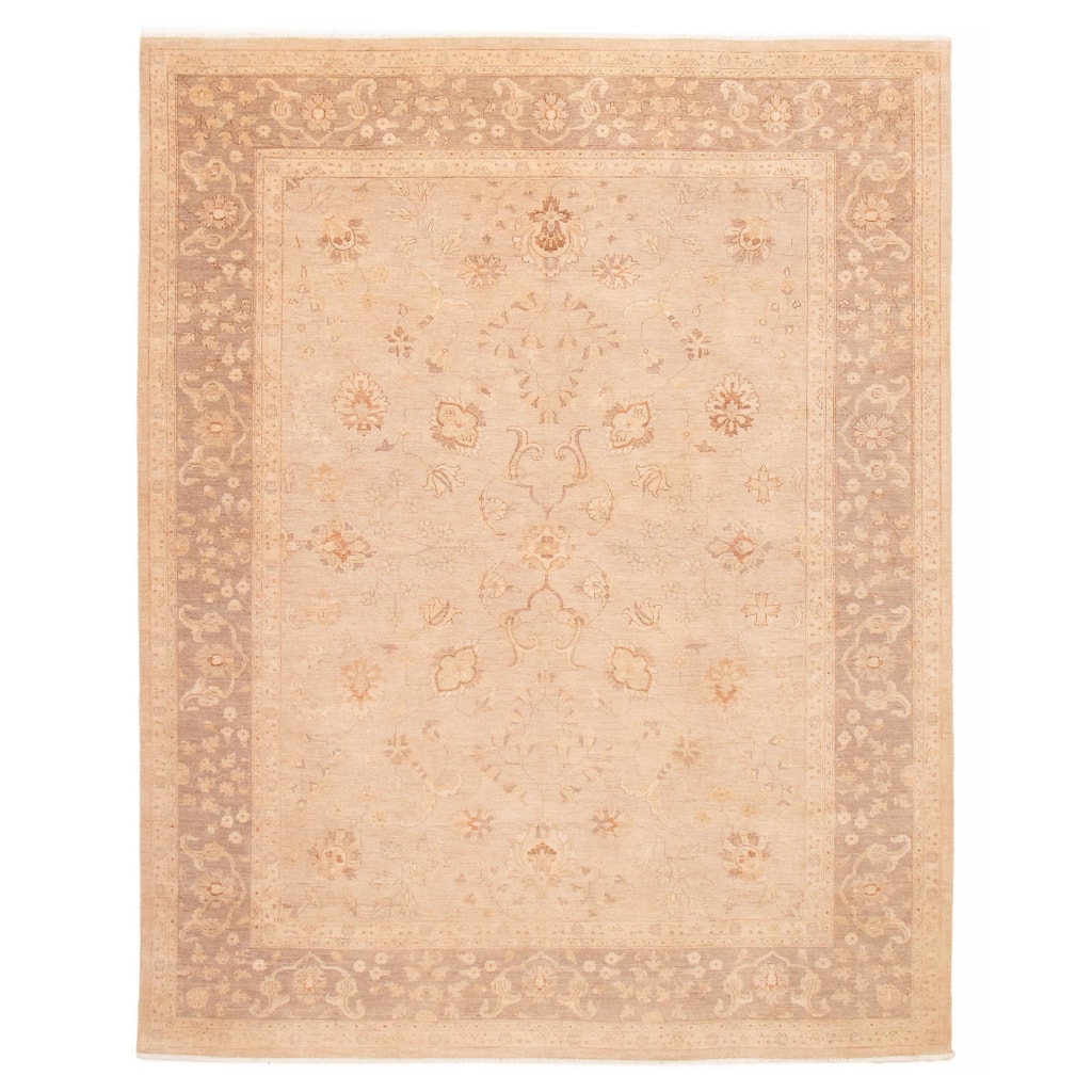 ECARPETGALLERY Hand-knotted Chobi Finest Beige Wool Rug - 8'11 x 11'8