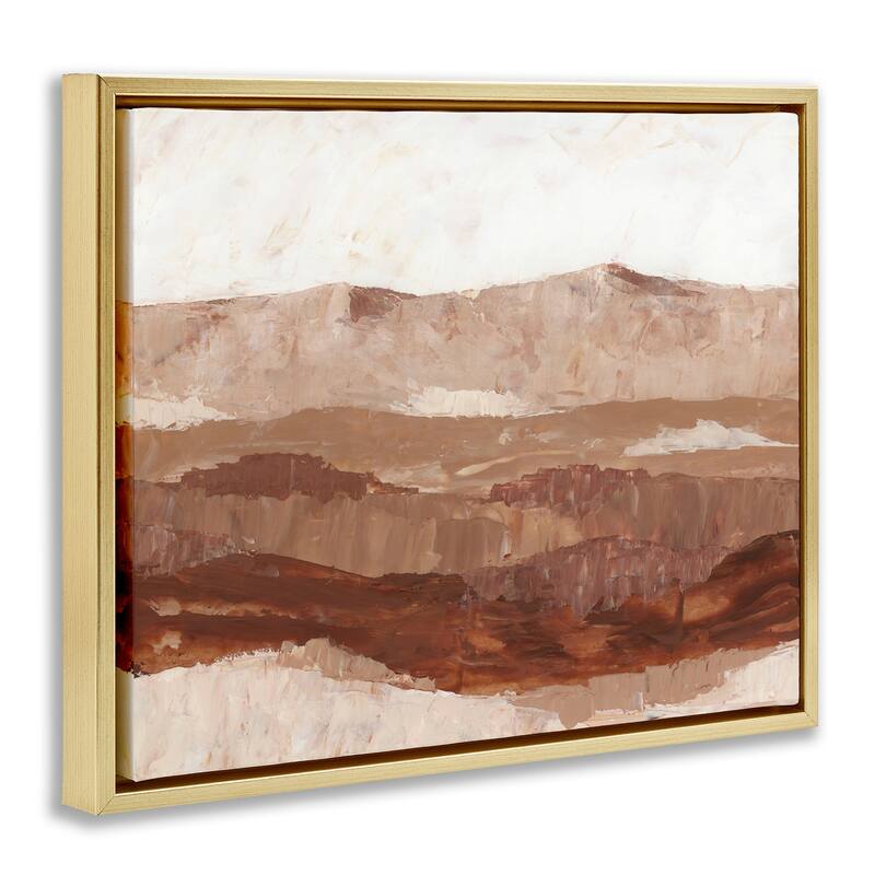 Stupell Abstract Canyon Painting Framed Floater Canvas Wall Art Design by BlursByAI