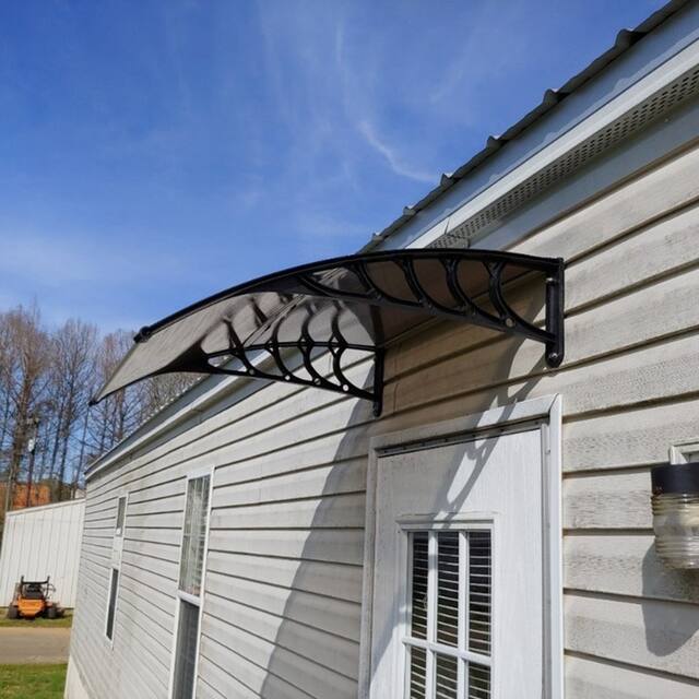 39"Household Application Door & Window Rain Cover Eaves Gray Holder