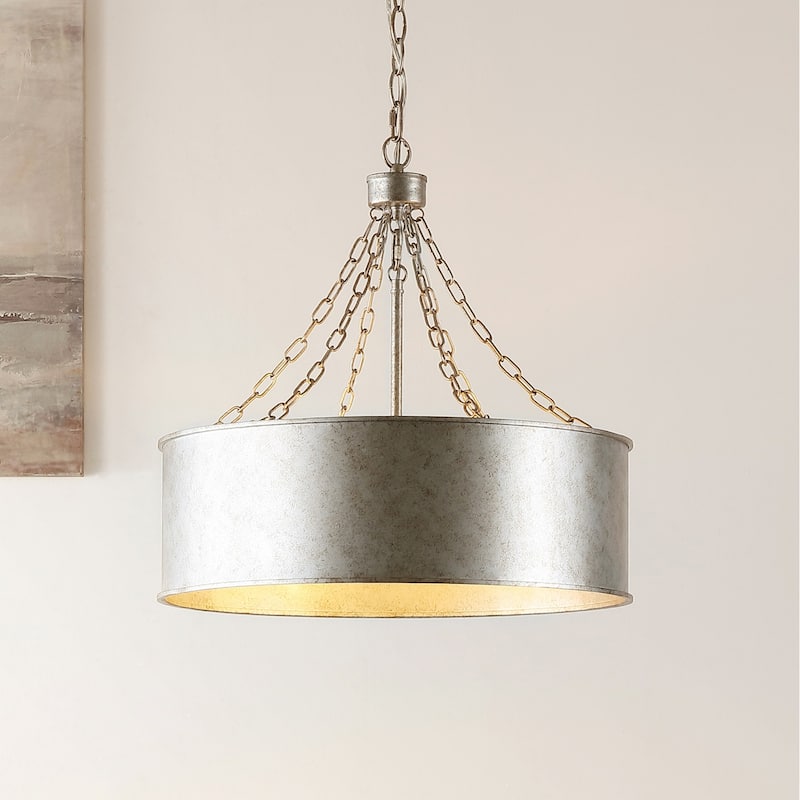 SAFAVIEH Lighting Veda Chandelier - 19" W x 19" D x 27" H - Silver