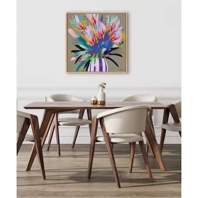 Kate and Laurel Sylvie Bright Flowers Frame Canvas by Inkheart Designs