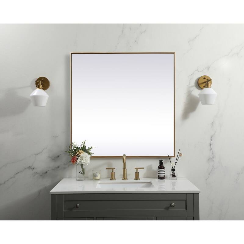 Indigo Home Metal Frame Square Mirror 42 inch