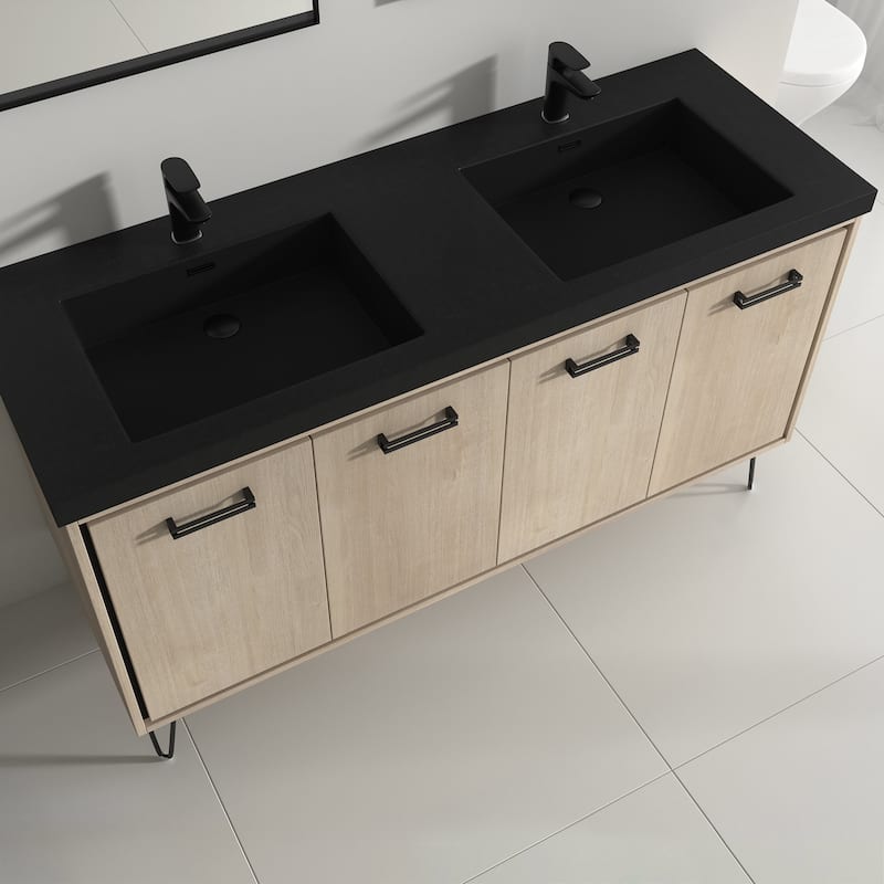 Mitchell 60" Double Bathroom Vanity Set