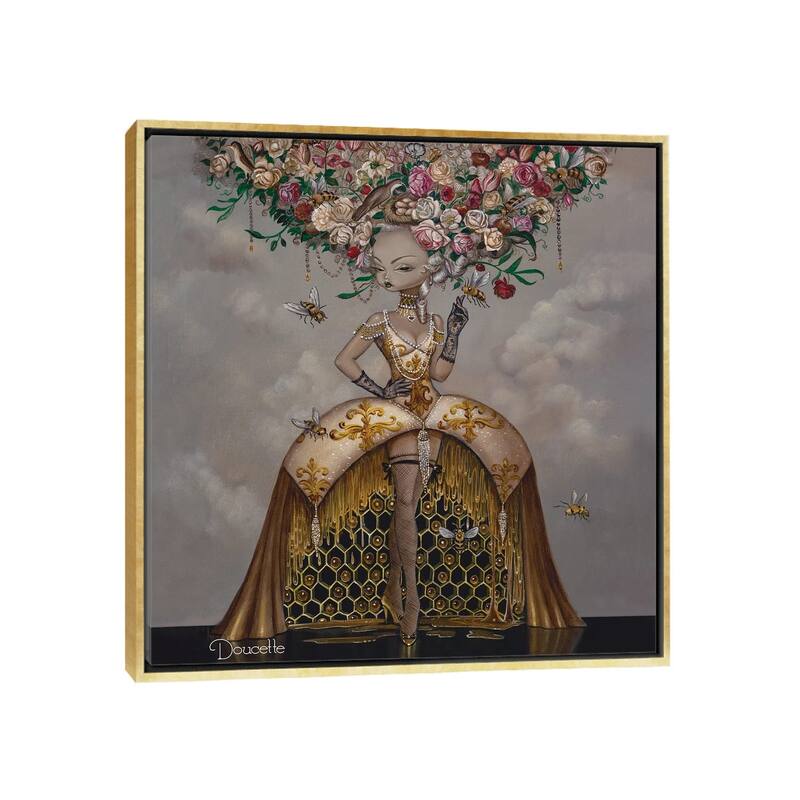 iCanvas "A Taste Of Honey" by Bob Doucette Framed Canvas Print - Gold - 12x12