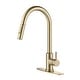 preview thumbnail 7 of 5, Brushed Gold Touch Kitchen Faucet with Pull Down Sprayer - 8.66*8.07*16.53
