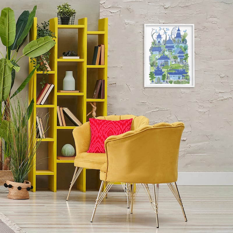 Stupell Charming Village Buildings Framed Giclee Art Design By Kay Widdowson