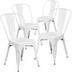 preview thumbnail 91 of 164, Metal Indoor/ Outdoor Stackable Bistro Chair (Set of 4)