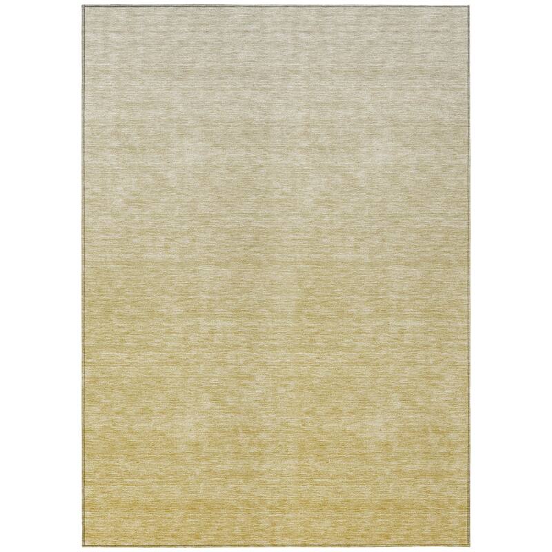 Machine Washable Indoor/ Outdoor Chantille Solid Ombre Rug