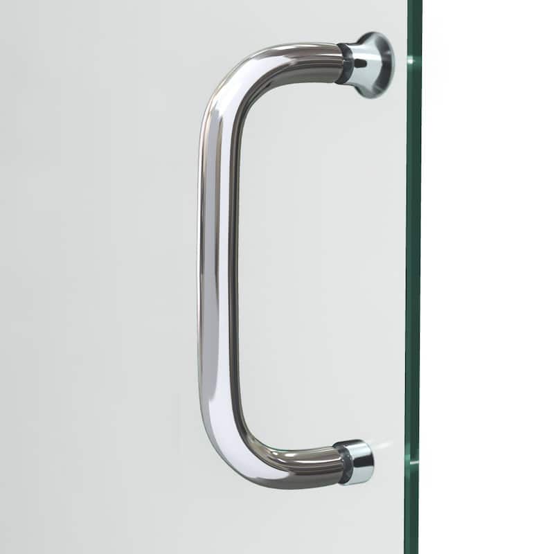 DreamLine Infinity-Z 36" D x 48" W x 78 3/4" H Sliding Shower Door, Base, and White Wall Kit in Satin Black and Clear Glass