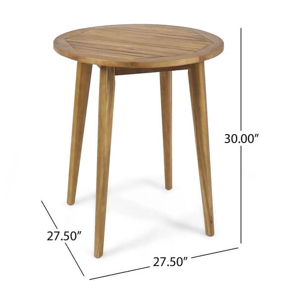 Stamford Outdoor Acacia Bistro Table with Straight Legs by Christopher Knight Home