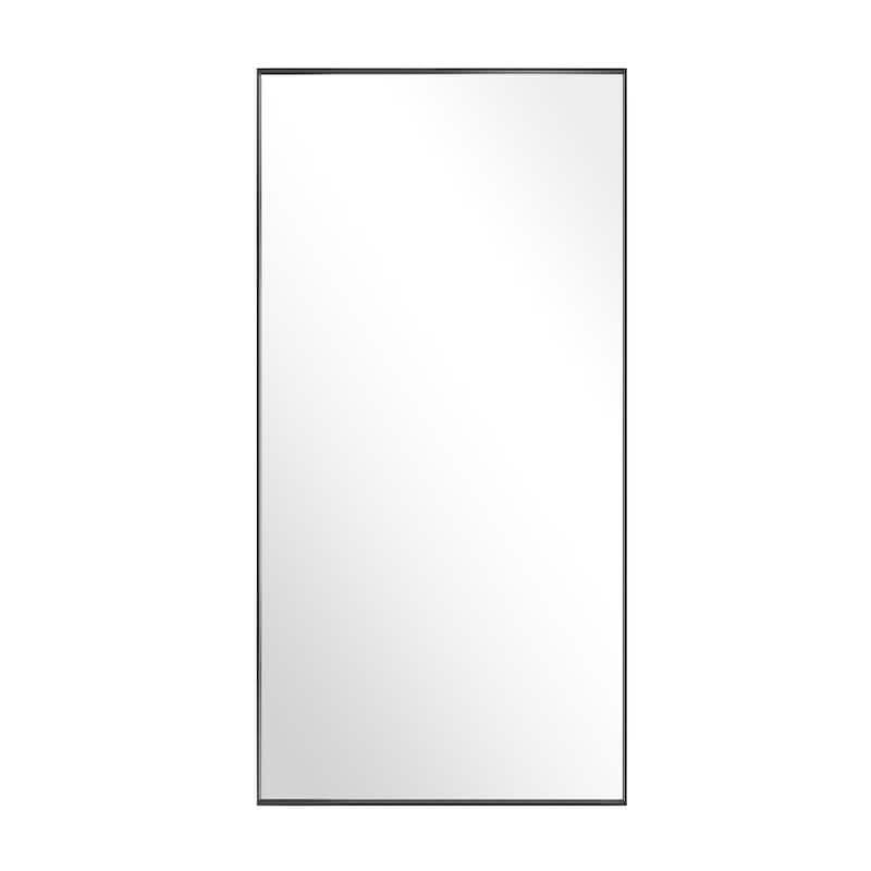Modern Classic Black Metal Framed Full Length Mirror