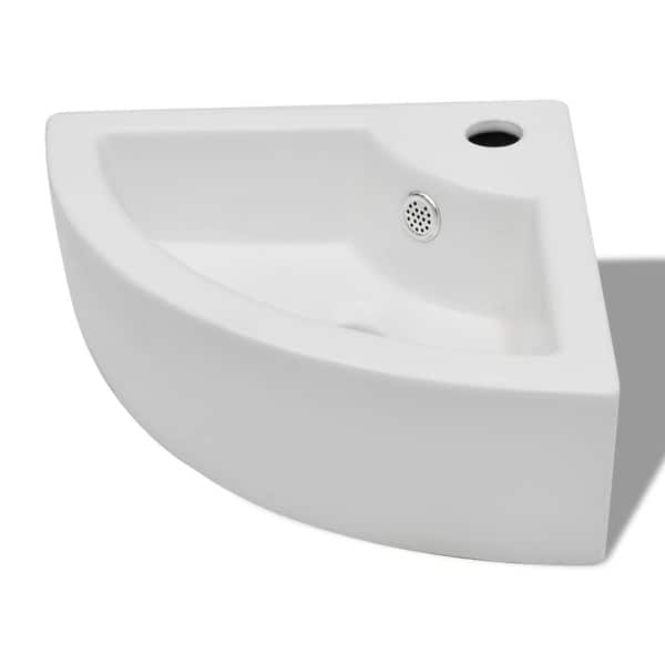 vidaXL Bathroom Basin Ceramic 17.3x12.2 White, 142632