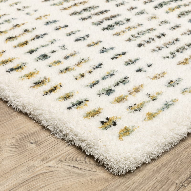 Style Haven Genoa Dashed Lines Ivory/ Multi Area Rug