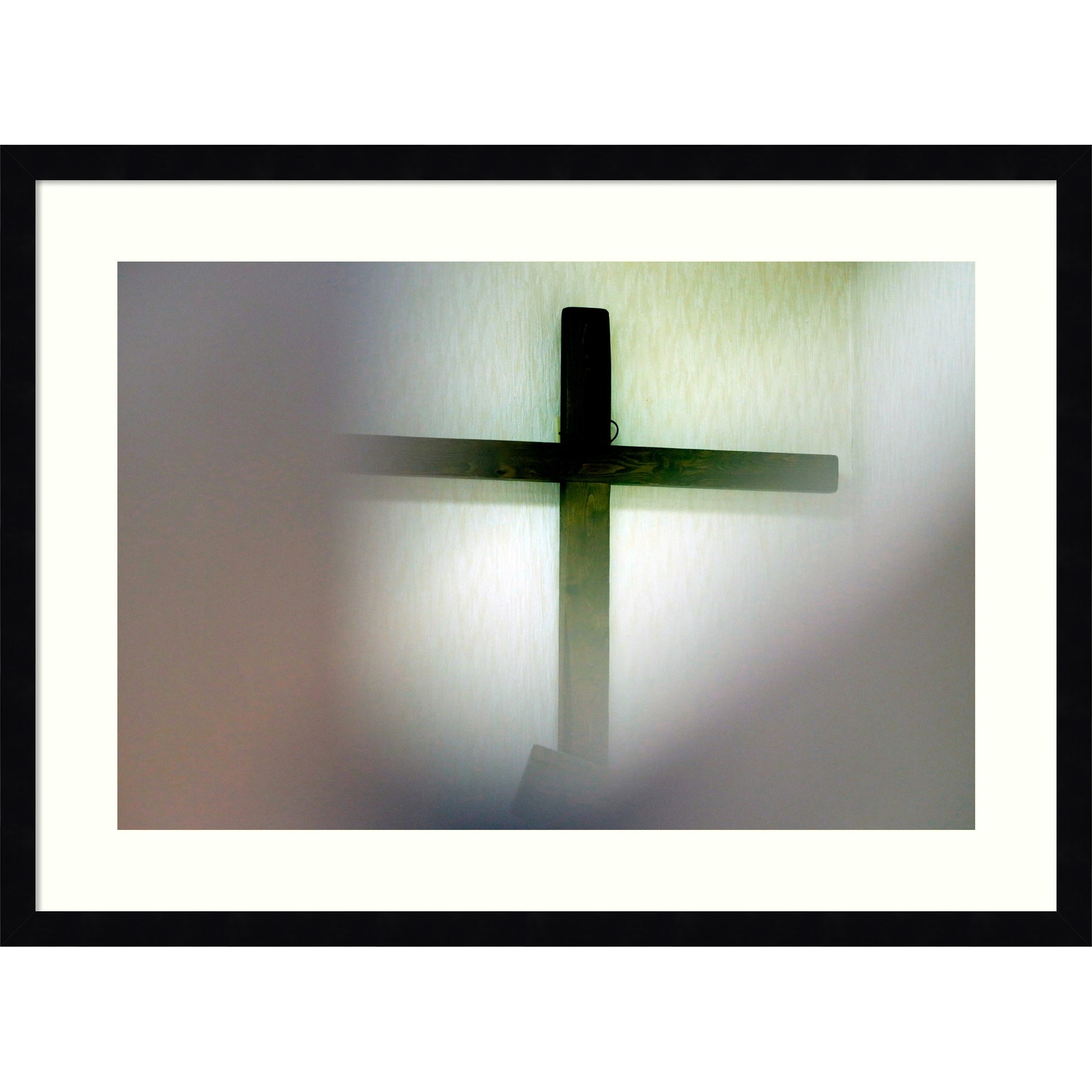 Church Cross by Cluses France Wood Framed Wall Art Print