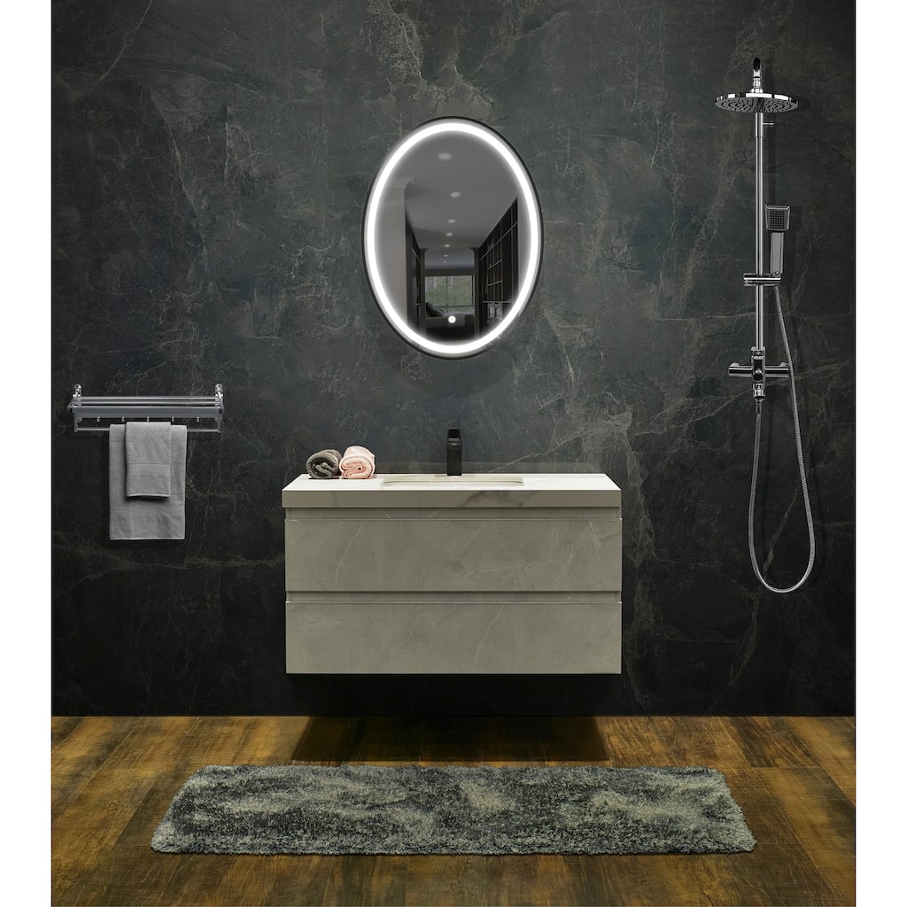 Vanity Art 24" x 31.5" LED Lighted Wall Mounted Mirror - 24" x 31.5"