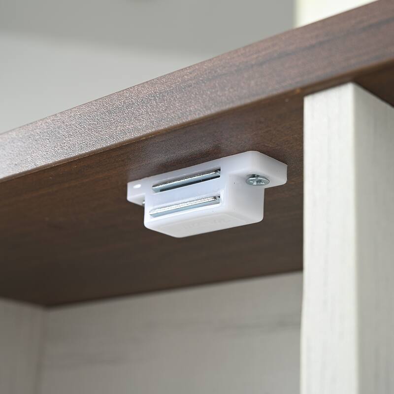 Vanity Desk with Touch Control Light Mirror, Dressing Table Set with Charging Station & Stool, Large Makeup Vanity Table