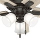 preview thumbnail 9 of 12, Hunter 44" Crystal Peak Ceiling Fan with LED Light Kit and Pull Chain, Casual, Transitional