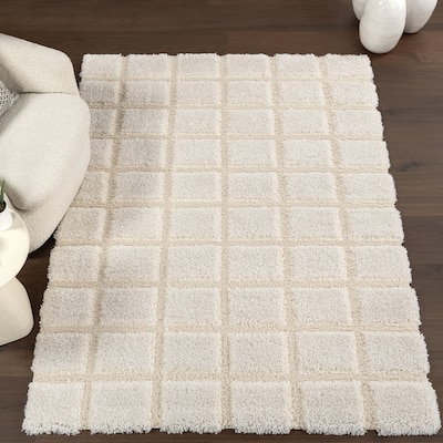 Nuloom Christabel Checkered High-Low Shag Area Rug