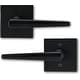 preview thumbnail 7 of 5, Passage Door Lever for Closet and Hallway - Modern Slim Square Shaped Door Lever Handles Black
