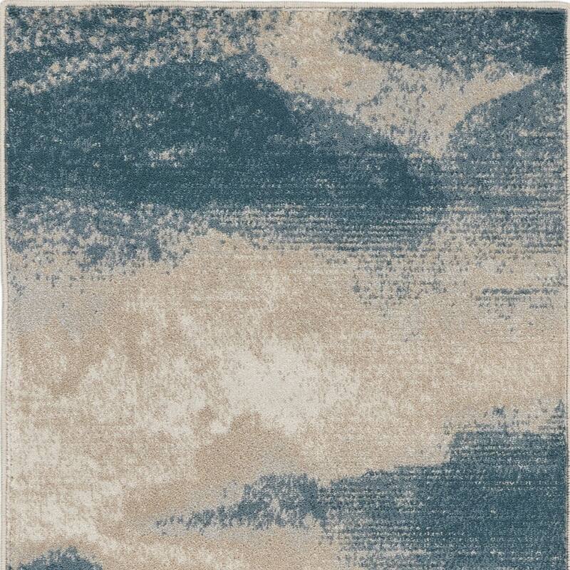 Power Loomed Abstract Modern Stain Resistant Area Rug