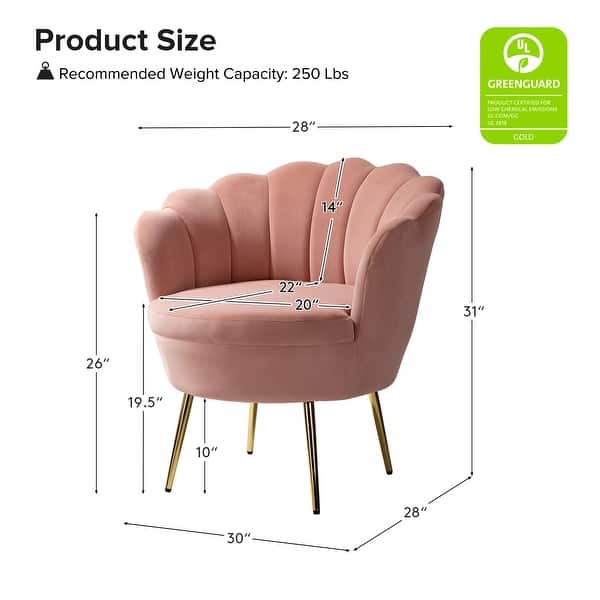 dimension image slide 1 of 4, Xabier Cute Modern Upholstered Barrel Chair Accent Chair with Tufted Back by HULALA HOME