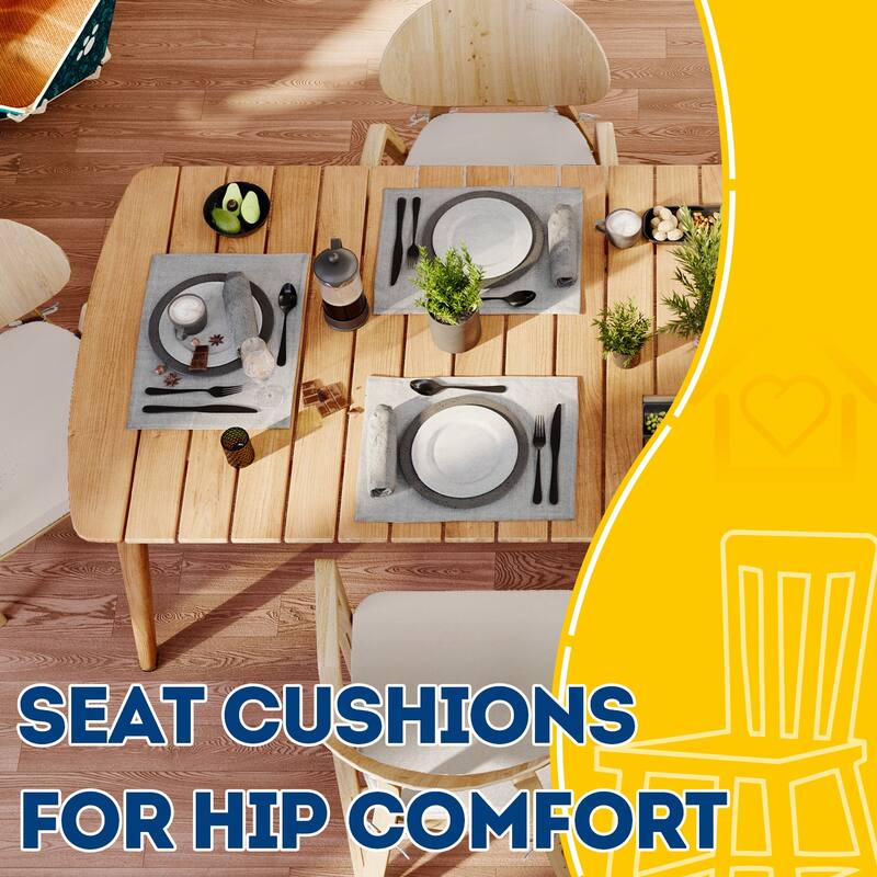 AAAAAcessories 17 in. X 16 in.Indoor Strap Non-slip Chair Cushion for Multi-scenario Setups (2 Pack) - N/A