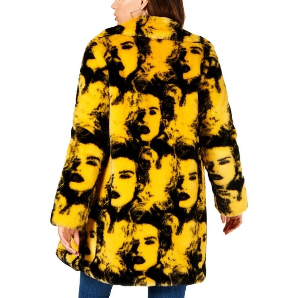 Guess pia faux fur coat clearance