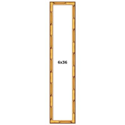 6x36 Frame Gold Bamboo Picture Frame Modern Photo Frame Includes UV Acrylic Shatter Guard Front Acid Free Foam Backing Board