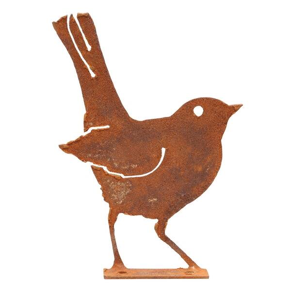 Shop Elegant Garden Design Set Of 3 Metal Birds Rusted Steel