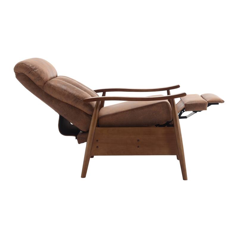 Modern 26.38" Upholstered Adjustable Chaise Lounge Chair with Wood Frame for Living Room