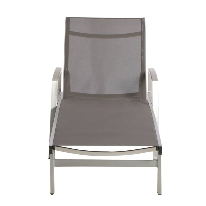 2 Piece Outdoor Chaise Lounges Set Breathable Mesh Seats with Adjustable Backrest for Poolside Garden