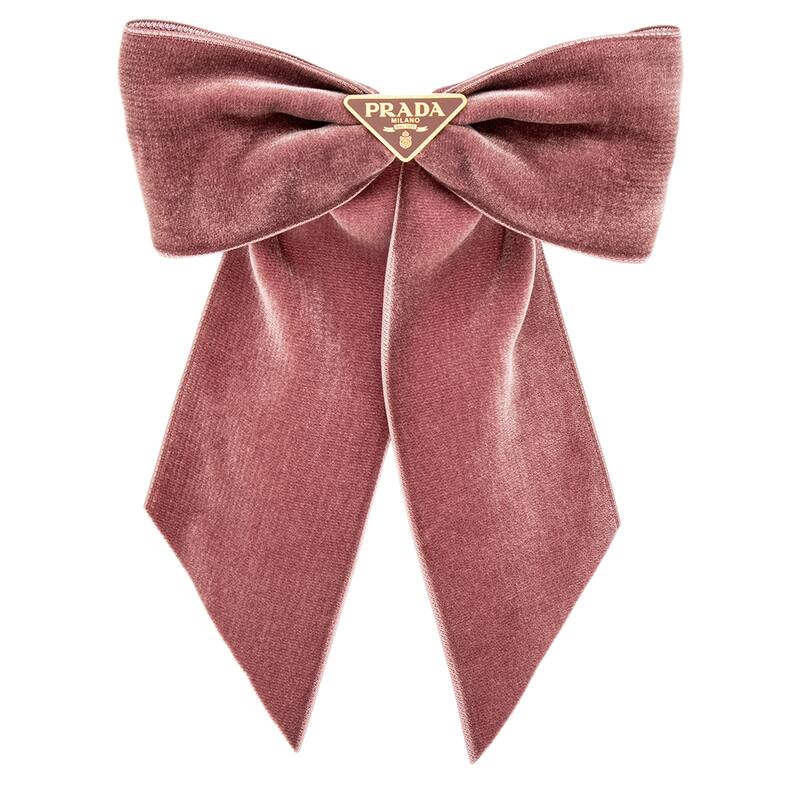 Prada Velvet Hair Bow - Mauve